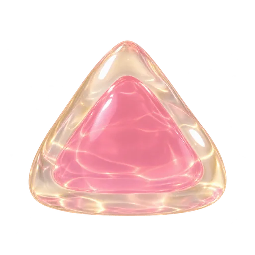 Jelly Ear — A small triangular jelly ear with a pink center.